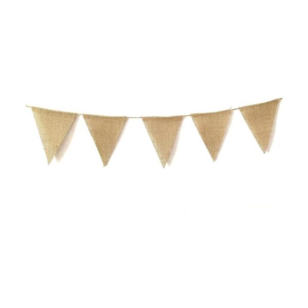 LWR CRAFTS Banderines de arpillera triangular 13 piezas_3