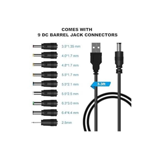 LANMU Cable de alimentación CC de 5 V cable de_2