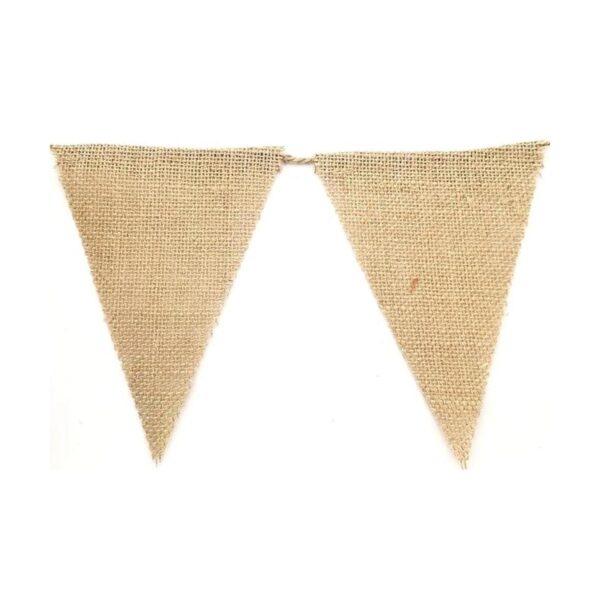 LWR CRAFTS Banderines de arpillera triangular 13 piezas_2