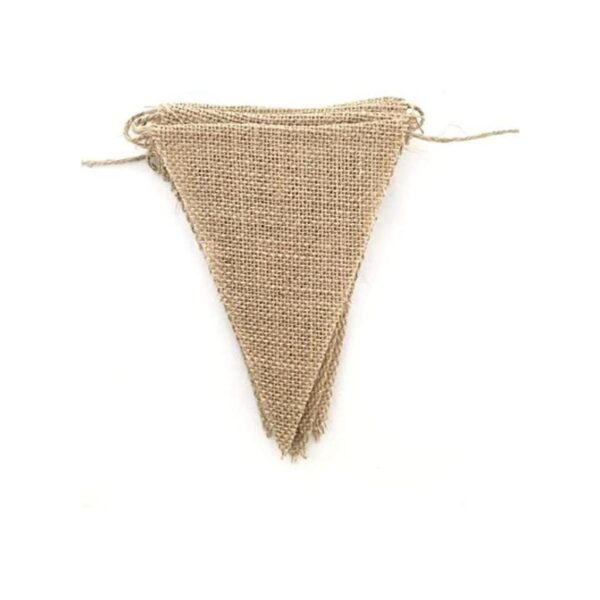 LWR CRAFTS Banderines de arpillera triangular 13 piezas_1