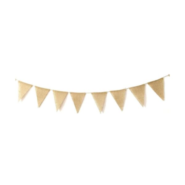 LWR CRAFTS Banderines de arpillera triangular 13 piezas_4