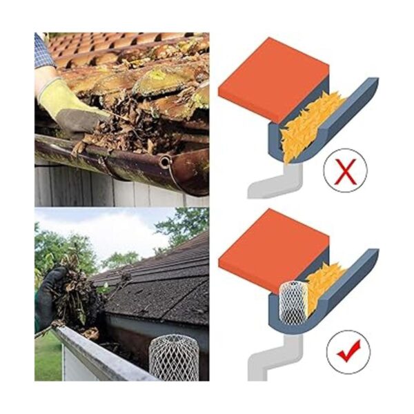 Lainrrew 3 Pcs Gutter Guard 3 Inch Flexible Aluminum