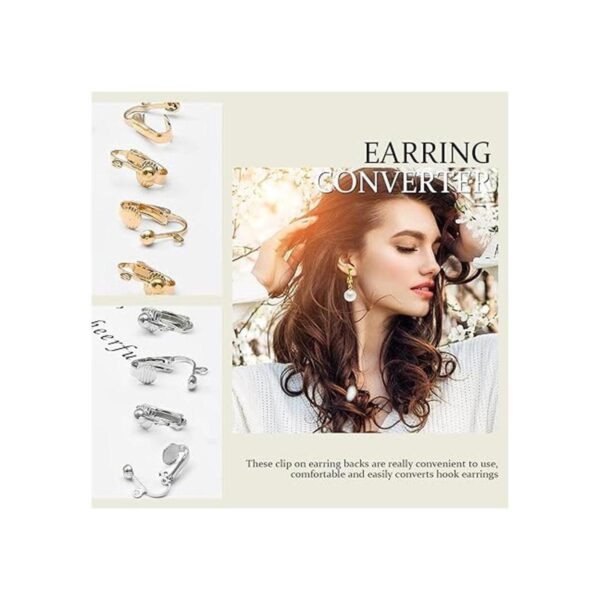40 piezas convertidor de aretes con clip con lazo fácil de_4