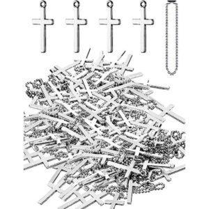 50 piezas colgante de cruz de plata con dije de cruz