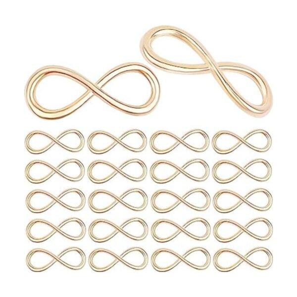 50 conectores de símbolo de infinito de aleación de