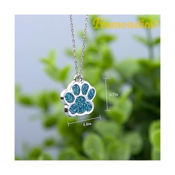 Framendino Dijes de pata de perro de cristal de animal_5