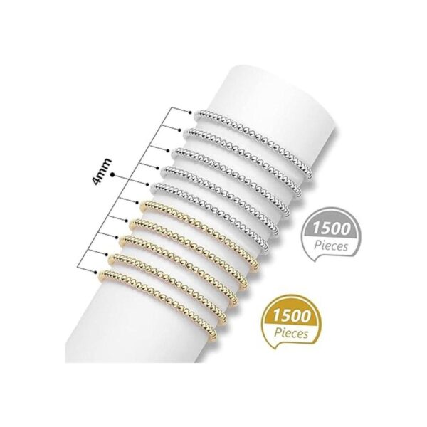 3000 cuentas redondas lisas de 0.157 in 0.157 in