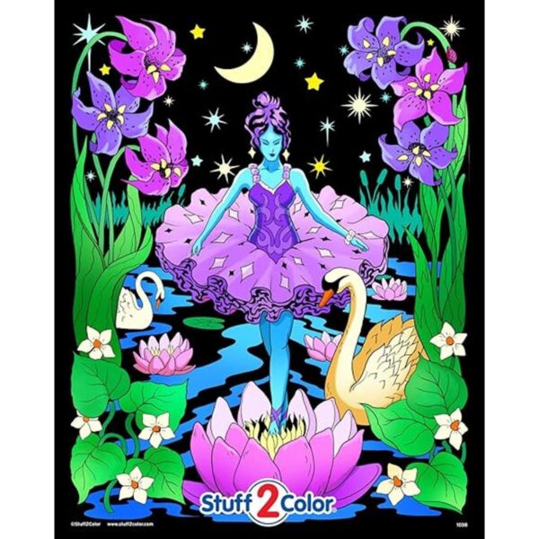 Stuff2Color Night Princess Póster de terciopelo difuso_1