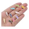 BronaGrand 50 dijes de relámpago esmaltados chapados en