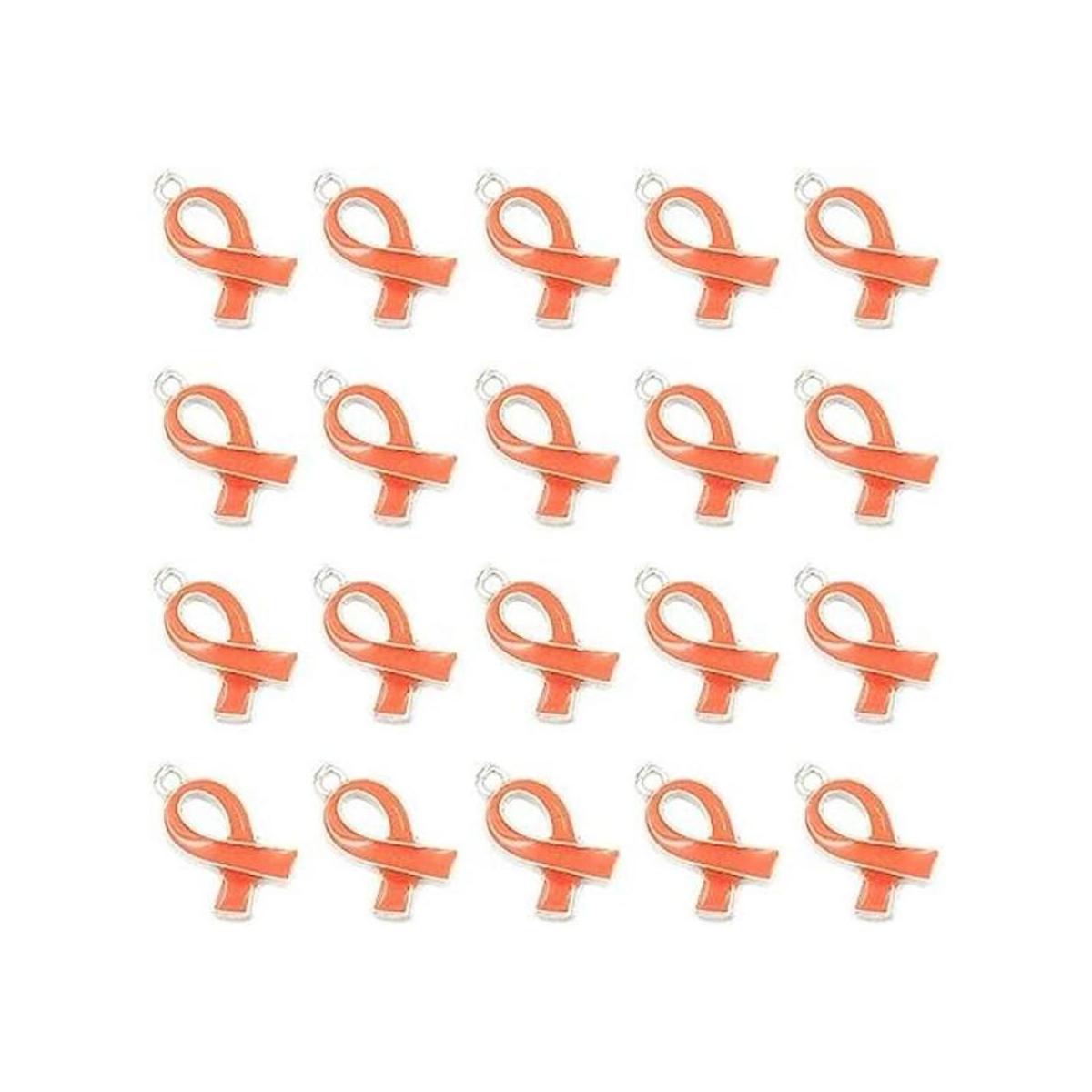 Mystart 20 piezas de aleación naranja esmalte cinta