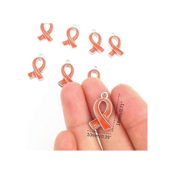 Mystart 20 piezas de aleación naranja esmalte cinta