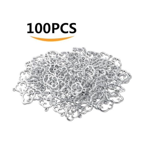100pcs de plata antigua forma de nube encantos aleación