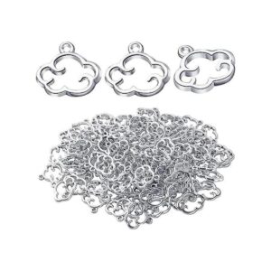 100pcs de plata antigua forma de nube encantos aleación