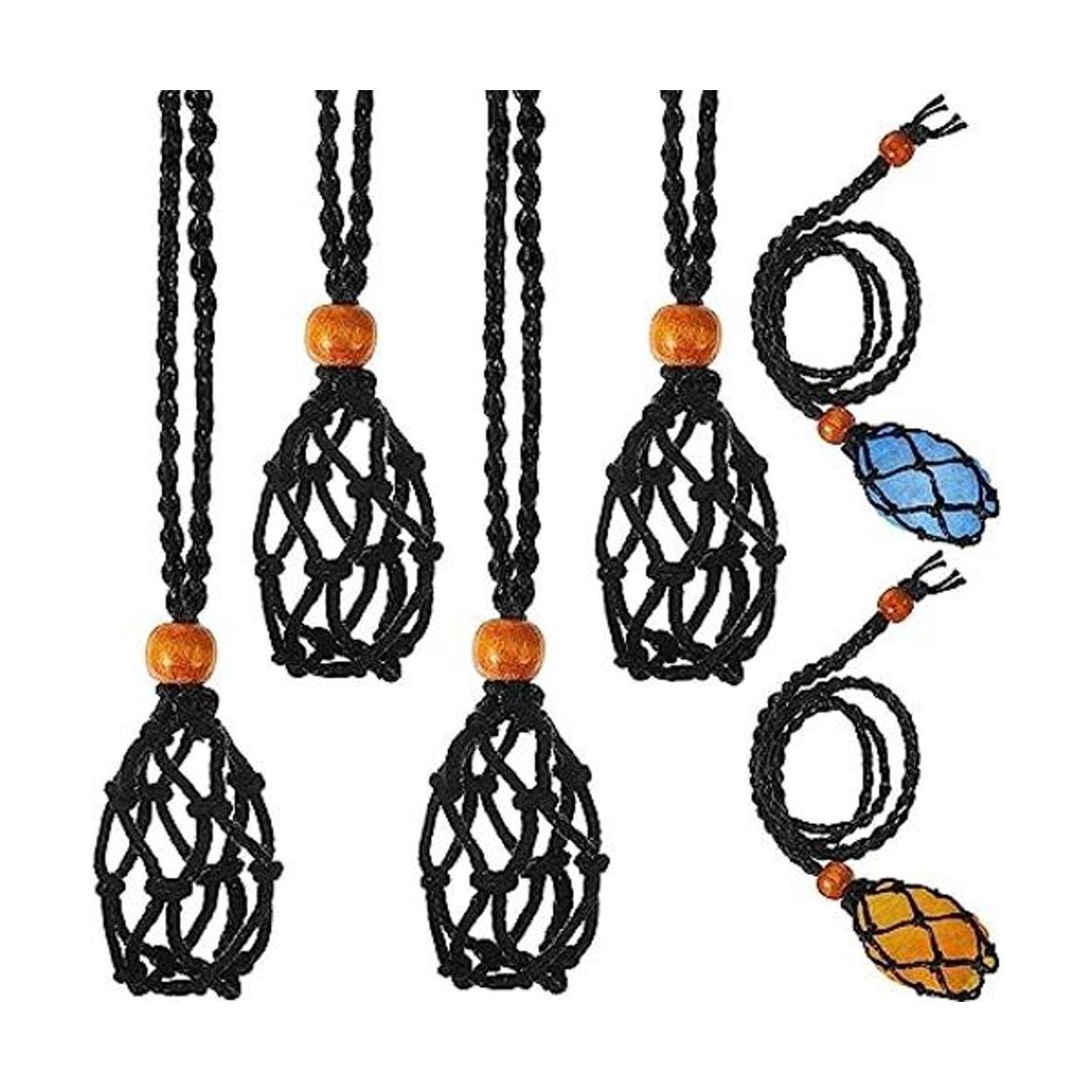 4 piezas de collar de cristal soporte de piedra vacía