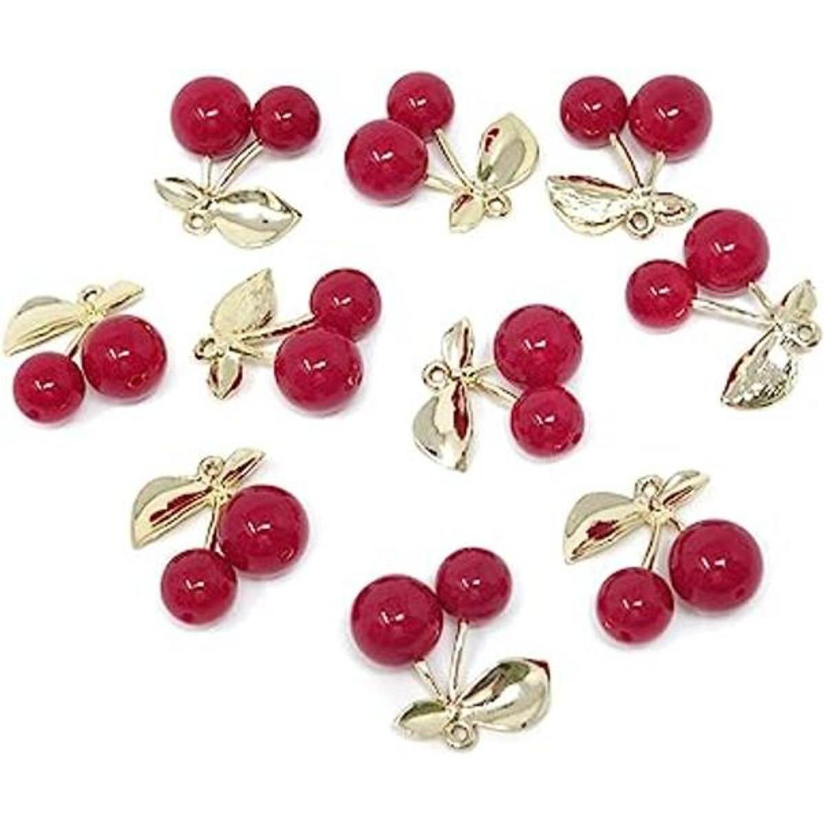 Honbay 10 colgantes de cerezo rojo de frutas para