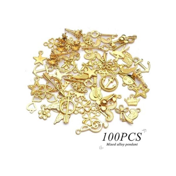 Encantos de oro 60 piezas al por mayor mezclados de oro