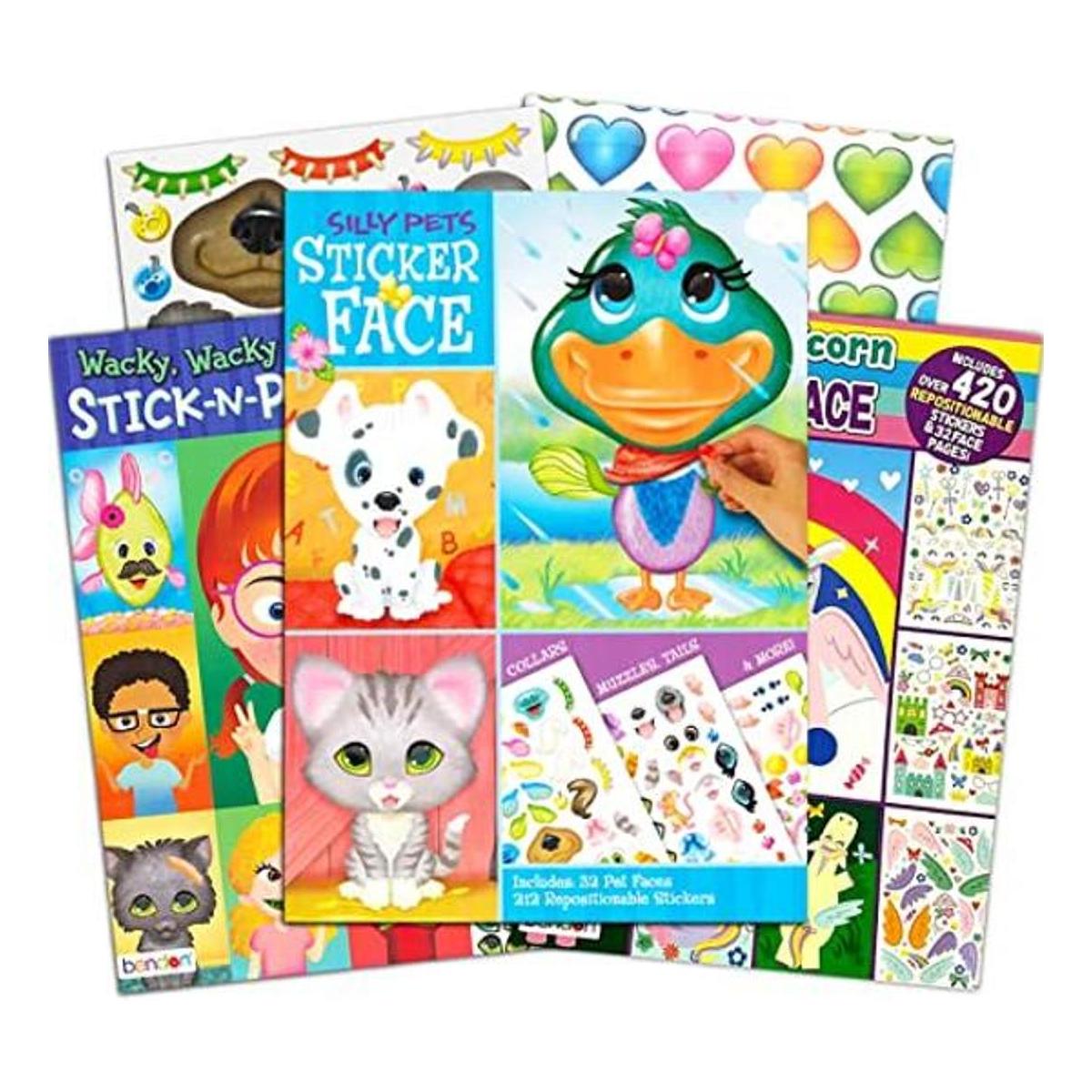 Make a Face Libros de calcomanías para niñas y niños