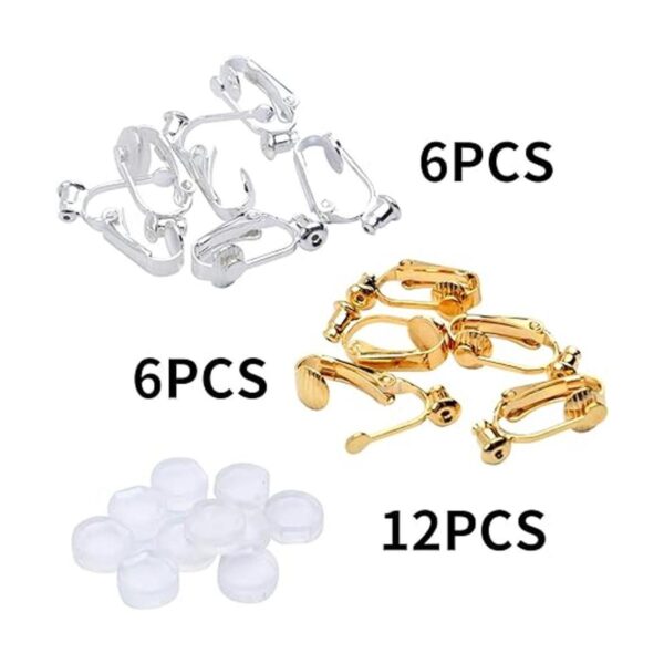 Aylifu Convertidores de aretes con clip 12 clips de