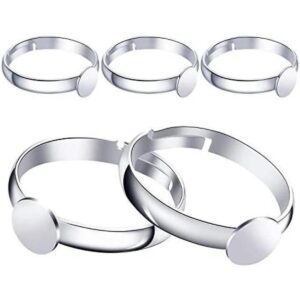 Anillos en blanco 20 anillos en blanco ajustables para