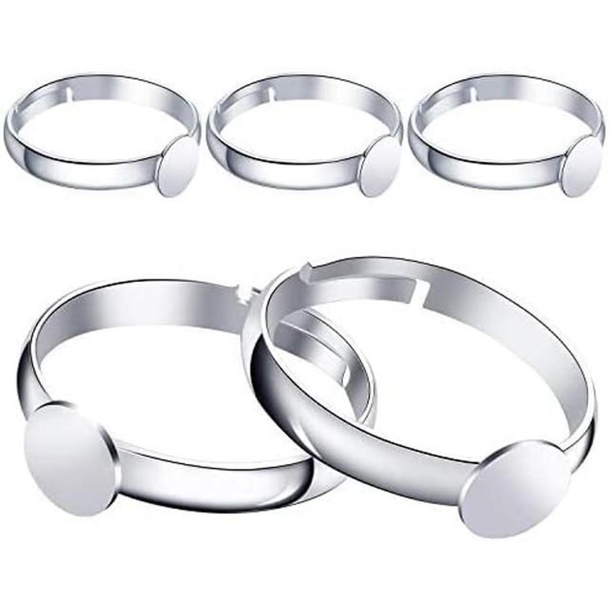 Anillos en blanco 20 anillos en blanco ajustables para
