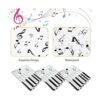 Mantel de 3 piezas de notas musicales de 78.7 x 51.2 in