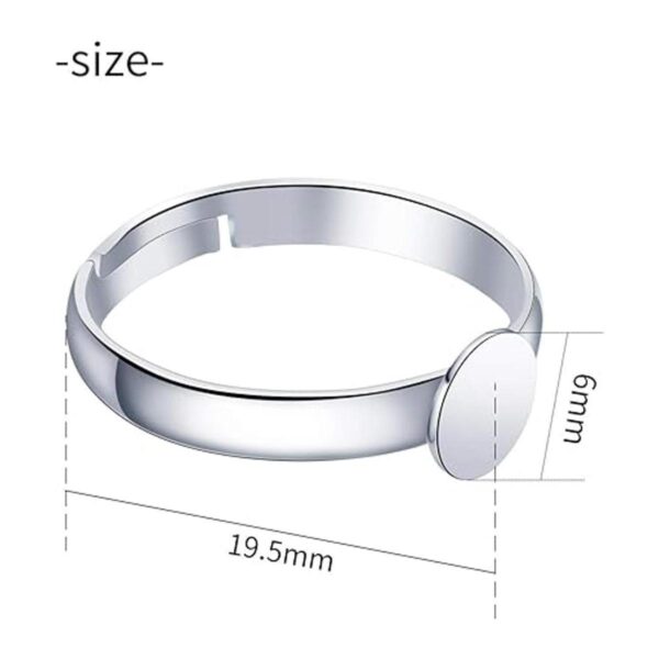 Anillos en blanco 20 anillos en blanco ajustables para