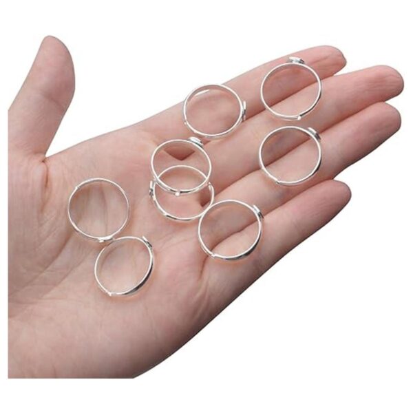 Anillos en blanco 20 anillos en blanco ajustables para
