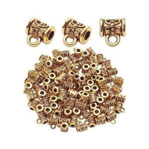 Bails Beads 100pcs Tibetan Bail Tube Beads Spacer Beads