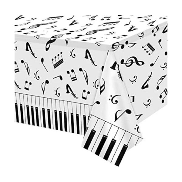 Mantel de 3 piezas de notas musicales de 78.7 x 51.2 in