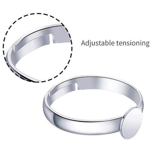 Anillos en blanco 20 anillos en blanco ajustables para