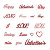 Hying Troqueles de corte de palabras de amor para el día