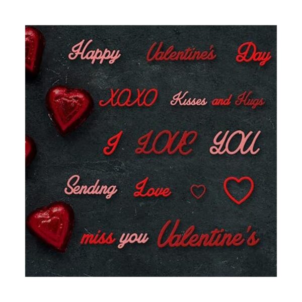 Hying Troqueles de corte de palabras de amor para el día