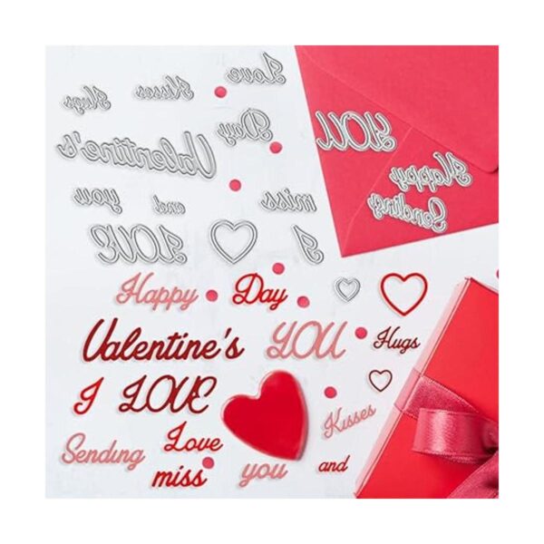 Hying Troqueles de corte de palabras de amor para el día
