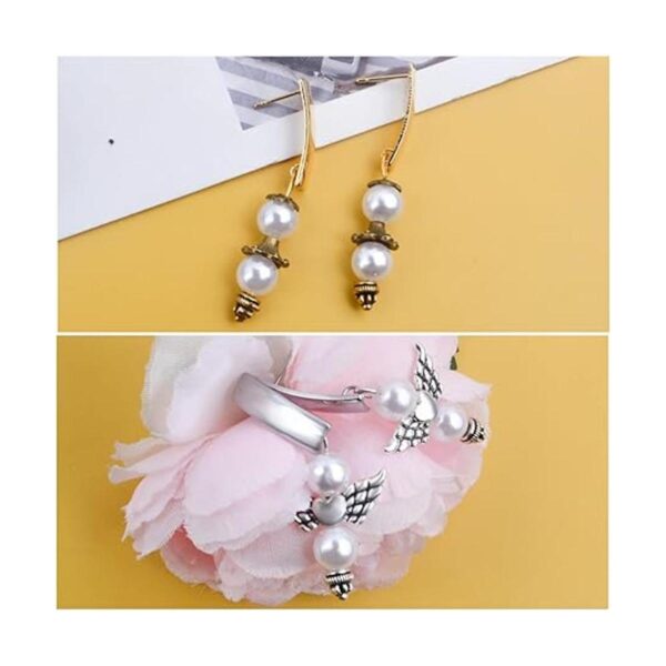 20 pendientes de acero inoxidable de 2 colores con lazo