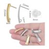 20 pendientes de acero inoxidable de 2 colores con lazo
