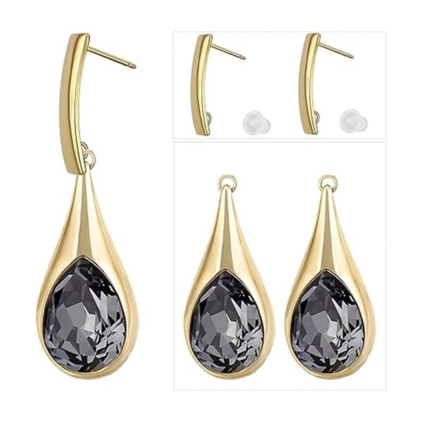 20 pendientes de acero inoxidable de 2 colores con lazo