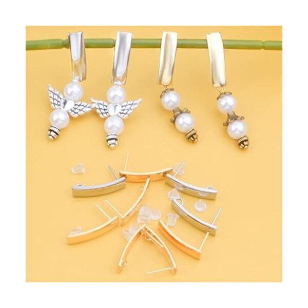 20 pendientes de acero inoxidable de 2 colores con lazo