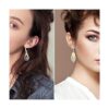 20 pendientes de acero inoxidable de 2 colores con lazo