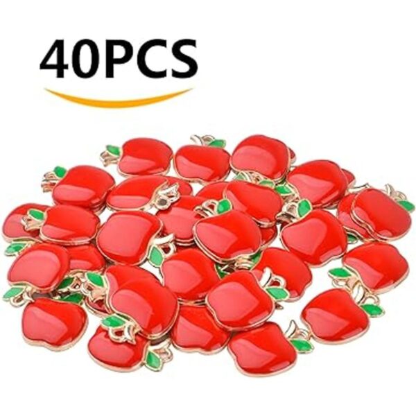 BronaGrand 40 dijes colgantes de manzana roja esmaltada de_2