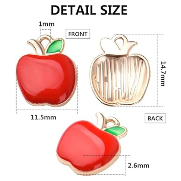 BronaGrand 40 dijes colgantes de manzana roja esmaltada de_3