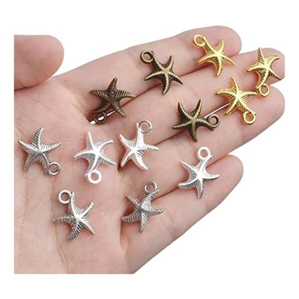60pcs Antiguo Estrellas de Mar Encantos de Animales de Mar