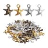 60pcs Antiguo Estrellas de Mar Encantos de Animales de Mar