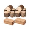 Toncoo Portatarjetas de madera 10 soportes de números de
