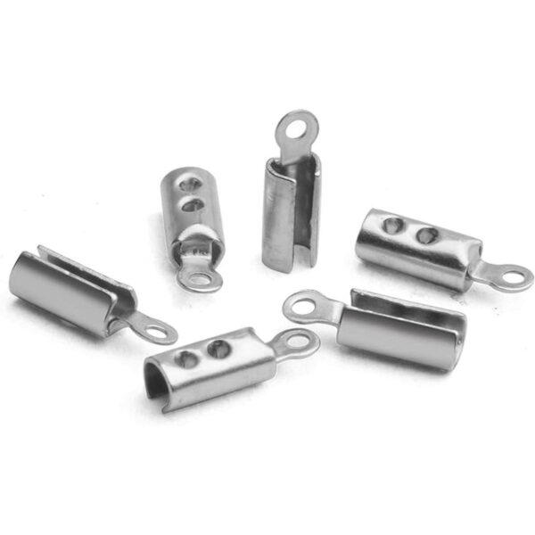 Extremos plegables 200 piezas de acero inoxidable doblado