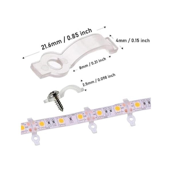 VIPMOON 100 soportes de montaje clips para 0.315 in de