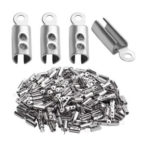 Extremos plegables 200 piezas de acero inoxidable doblado