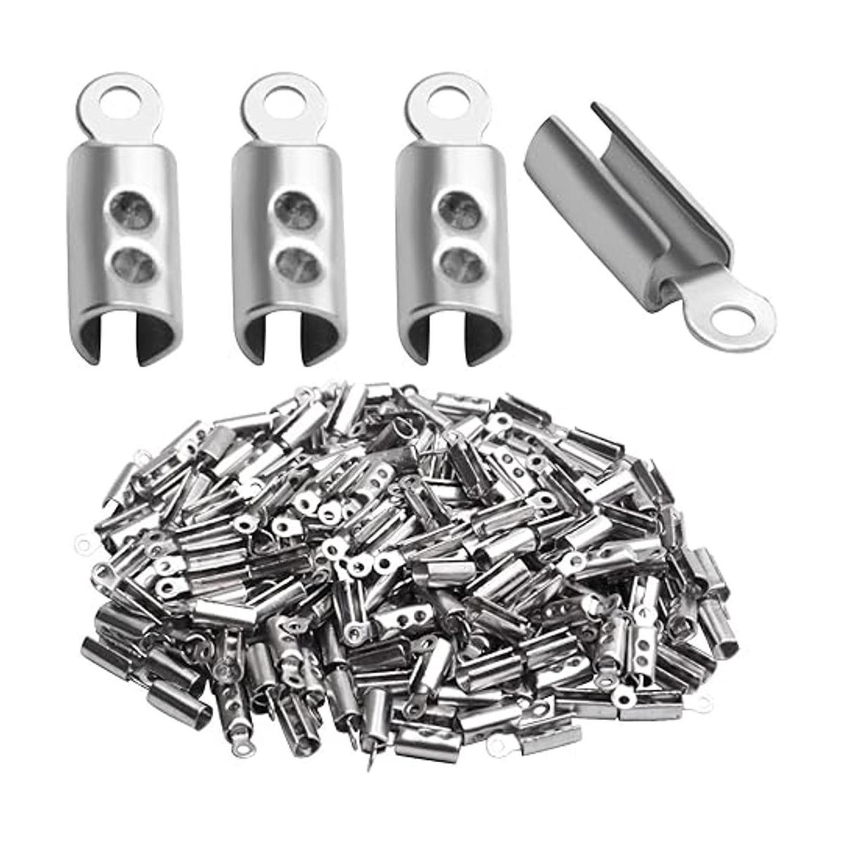 Extremos plegables 200 piezas de acero inoxidable doblado