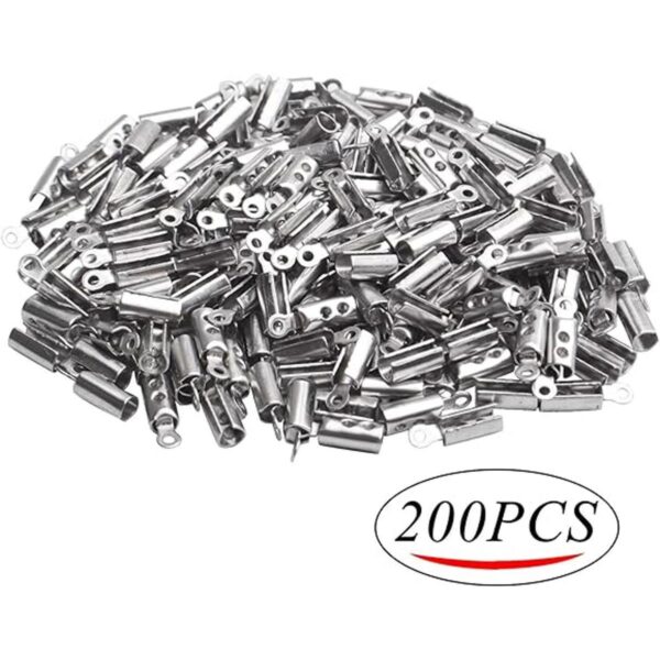 Extremos plegables 200 piezas de acero inoxidable doblado
