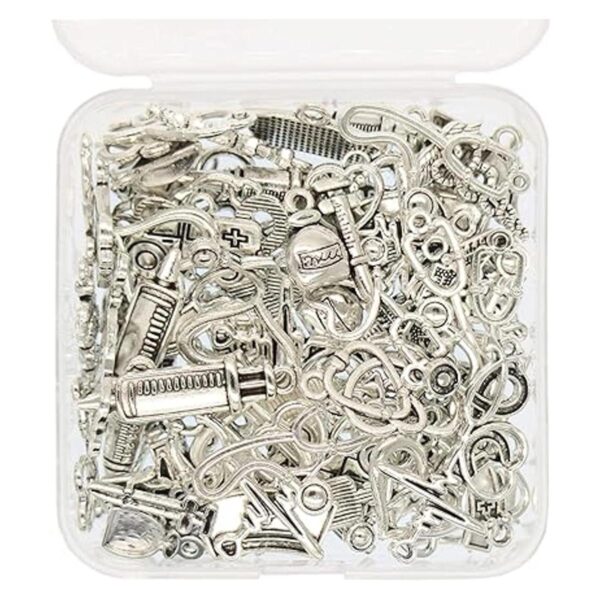 72pcs Plata Antiguo Mixto Enfermera Encantos Enfermera Cap_4