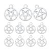 50 colgantes de plata con diseño de estrella de pentagrama